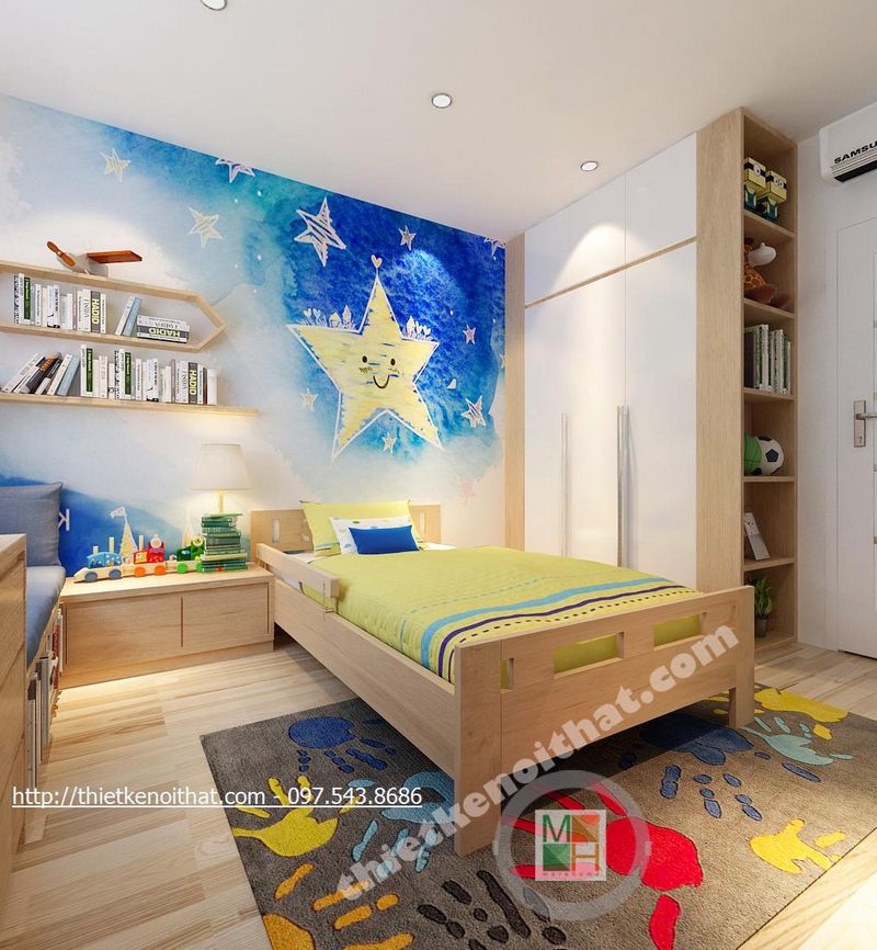 Thiết kế nội thất phòng ngủ chung cư Mulberrylane Hà Đông Hà Nội